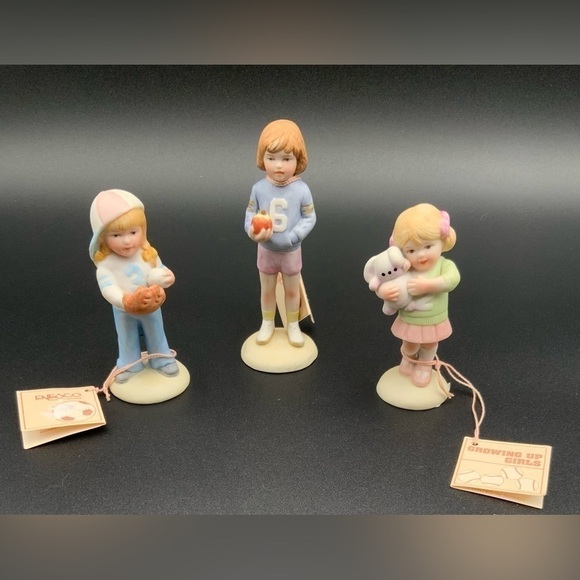 3 - Rare 1983 ENESCO GROWING UP BIRTHDAY GIRLS 2, 3, 6 w/Tags - Picture 1 of 6